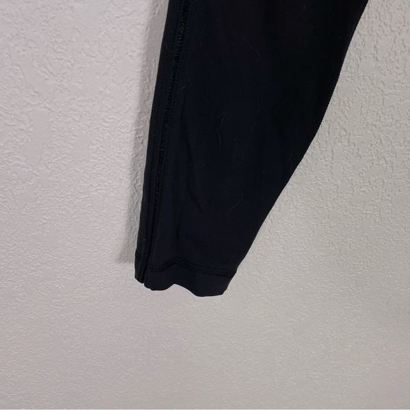 Lululemon Black High Waisted Leggings with Stripes Down Sides - Picture 5 of 7